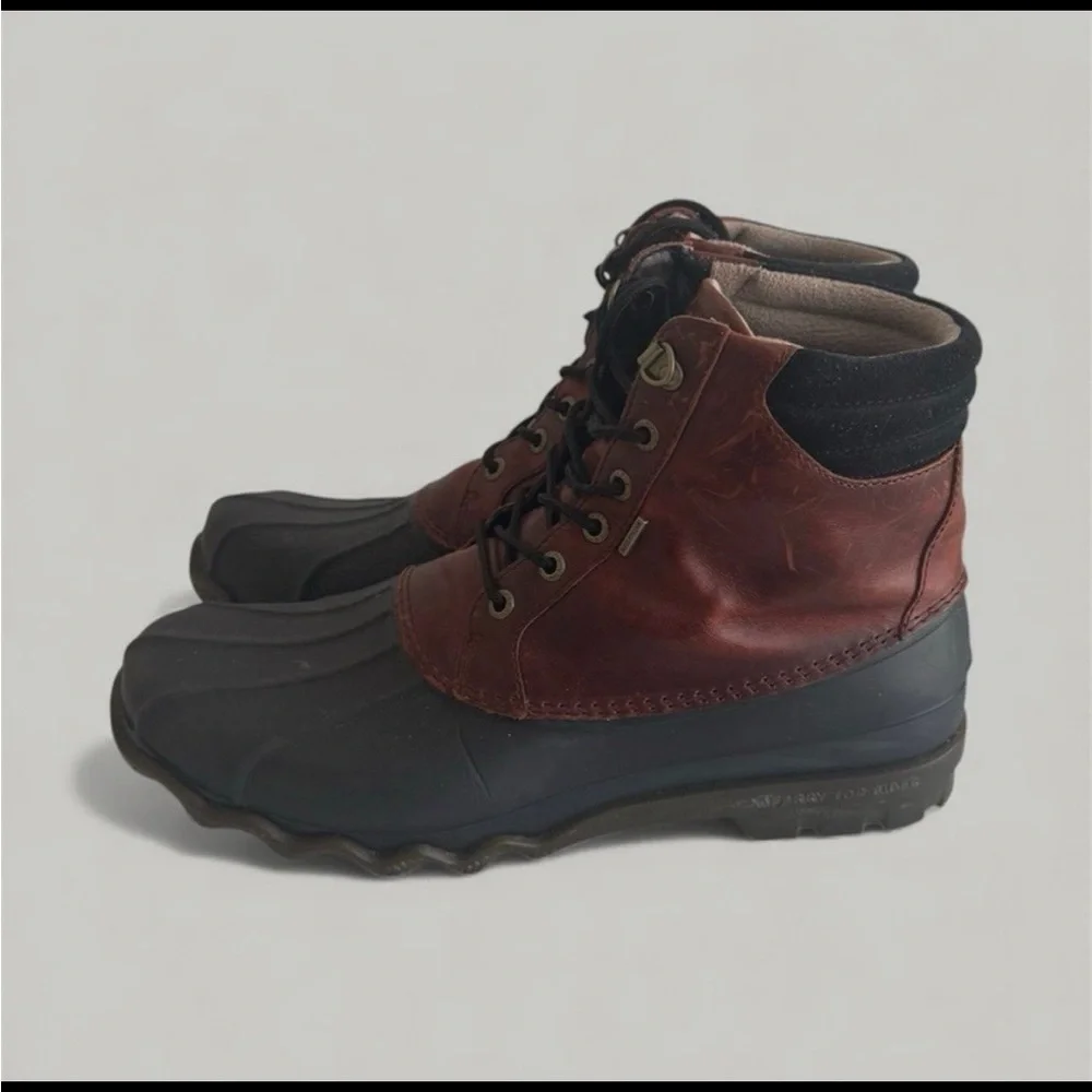 Sperry Men's Leather and Rubber Duck Boots Size 9.5